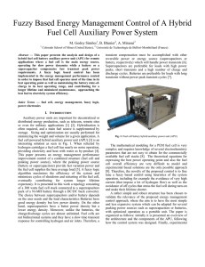 Fuzzy Based Energy Management Control of A Hybrid M. Godoy Sim&otilde;es