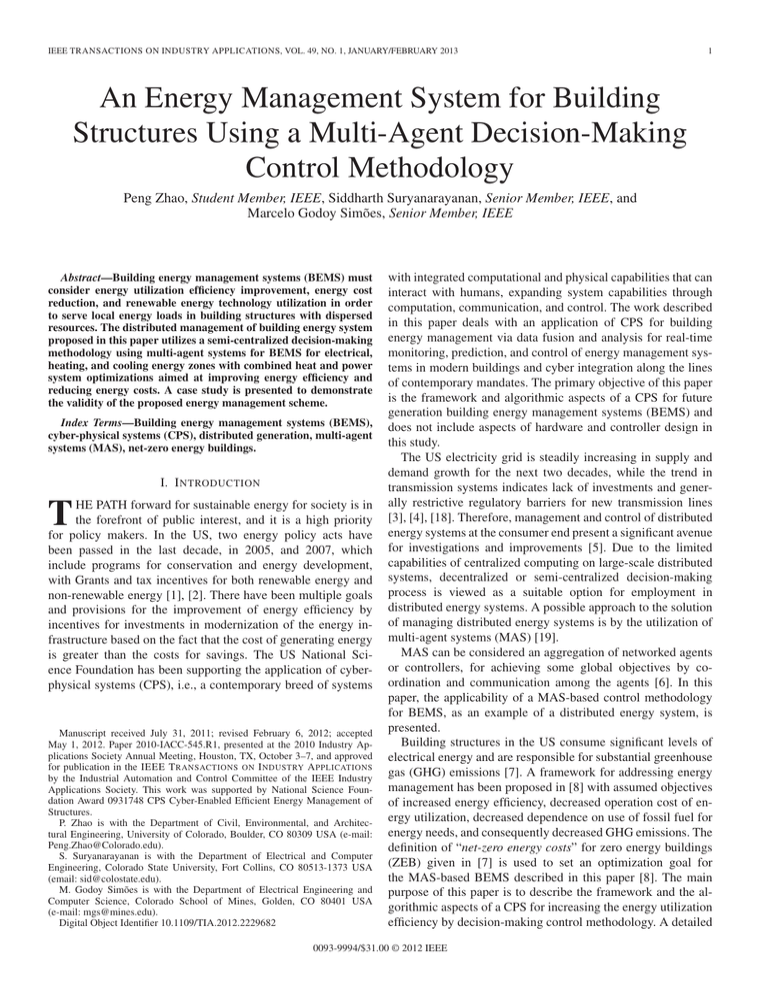 An Energy Management System For Building Structures Using A Multi-Agent ...