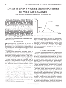 Design of a Flux-Switching Electrical Generator for Wind Turbine Systems