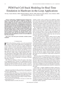 PEM Fuel Cell Stack Modeling for Real-Time Emulation in Hardware-in-the-Loop Applications