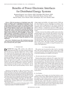 Benefits of Power Electronic Interfaces for Distributed Energy Systems