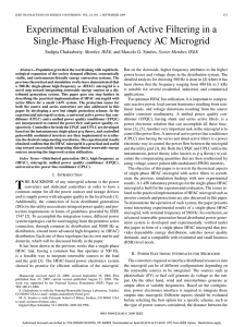 Experimental Evaluation of Active Filtering in a Single-Phase High-Frequency AC Microgrid