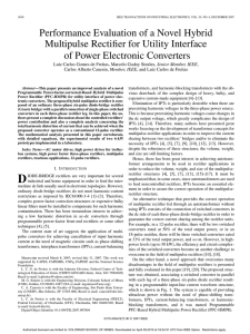 Performance Evaluation of a Novel Hybrid Multipulse Rectifier for Utility Interface