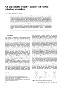 Full expandable model of parallel self-excited induction generators