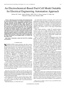 An Electrochemical-Based Fuel-Cell Model Suitable for Electrical Engineering Automation Approach