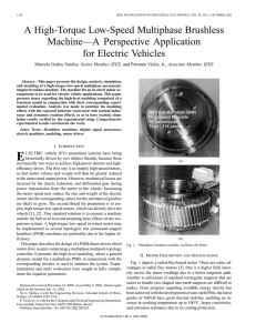 A High-Torque Low-Speed Multiphase Brushless Machine—A Perspective Application for Electric Vehicles