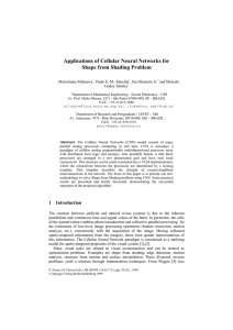 Applications of Cellular Neural Networks for Shape from Shading Problem Mariofanna Milanova