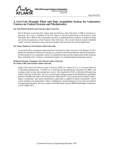 A Low-Cost Dynamic Plant and Data Acquisition System for Laboratory