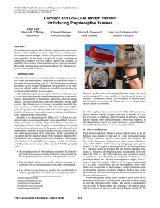 Compact and Low-Cost Tendon Vibrator for Inducing Proprioceptive Illusions Ozkan Celik