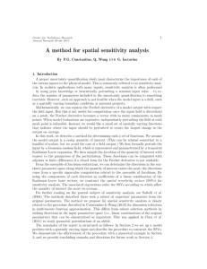 A method for spatial sensitivity analysis By P.G. Constantine, Q. Wang