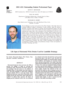 2010 AEG Outstanding Student Professional Paper KEVIN T. MININGER PAUL M. SANTI