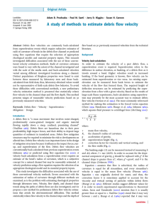 A study of methods to estimate debris flow velocity