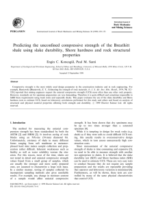 Predicting the uncon®ned compressive strength of the Breathitt