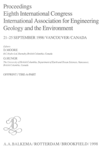 Proceedings Eighth International Congress International Association for Engineering Geology and the Environment
