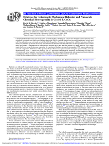 Evidence for Anisotropic Mechanical Behavior and Nanoscale JES F I