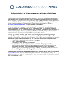 Colorado School of Mines Assessment Mini-Grant Guidelines
