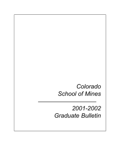Colorado School of Mines 2001-2002 Graduate Bulletin