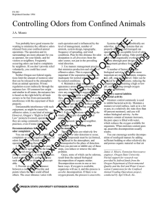 Controlling Odors from Confined Animals J.A. Moore