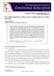 The  radical  potential  of  student ... encounters Volume 2, Number 1, April 2010   pp 61 -...