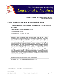 Coping With Verbal and Social Bullying in Middle School