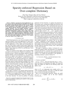 Sparsity-enforced Regression Based on Over-complete Dictionary