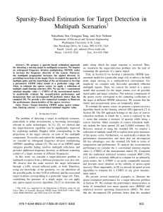 Sparsity-Based Estimation for Target Detection in Multipath Scenarios †