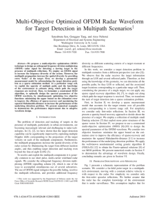 Multi-Objective Optimized OFDM Radar Waveform for Target Detection in Multipath Scenarios †
