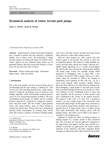 Dynamical analysis of winter terrain park jumps