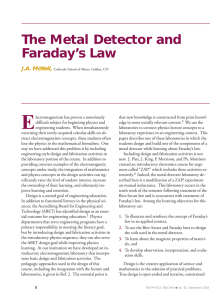 E The Metal Detector and Faraday’s Law J.A. McNeil,