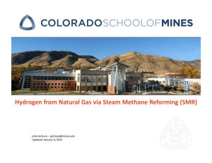 Hydrogen from Natural Gas via Steam Methane Reforming (SMR) John Jechura – Updated: January 4, 2015