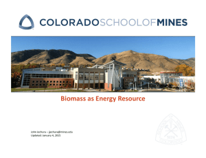 Biomass as Energy Resource John Jechura – Updated: January 4, 2015