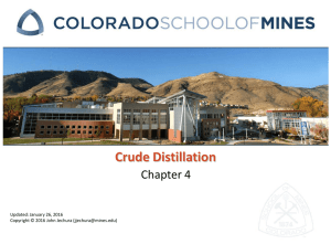 Crude Distillation Chapter 4 Updated: January 26, 2016