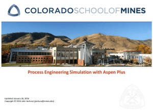 Process Engineering Simulation with Aspen Plus Updated: January 26, 2016