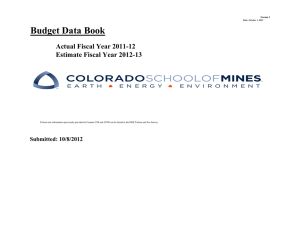 Budget Data Book Actual Fiscal Year 2011-12 Estimate Fiscal Year 2012-13