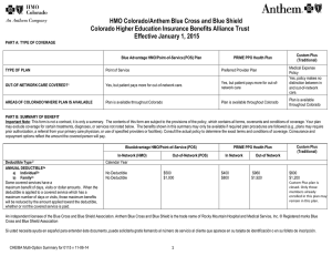 HMO Colorado/Anthem Blue Cross and Blue Shield