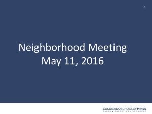 Neighborhood Meeting May 11, 2016 1