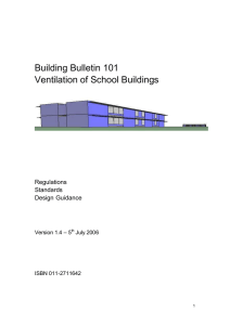 Building Bulletin 101 Ventilation of School Buildings Regulations