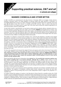 BANNED CHEMICALS AND OTHER MYTHS