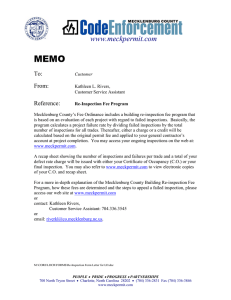 MEMO www.meckpermit.com To: From: