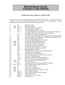Mecklenburg County Common Code Defects Commercial Code Changes in Volume I 2002