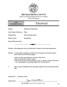 Electrical MECKLENBURG COUNTY Land Use and Environmental Services Agency Code Enforcement