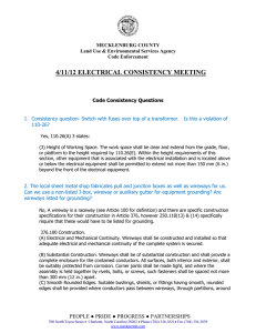 4/11/12 ELECTRICAL CONSISTENCY MEETING