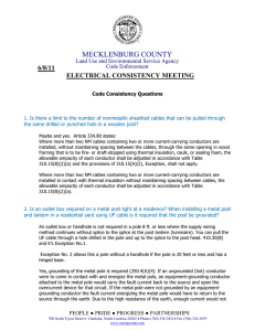 MECKLENBURG COUNTY  6/8/11 ELECTRICAL CONSISTENCY MEETING