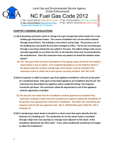 NC Fuel Gas Code 2012 Land Use and Environmental Service Agency