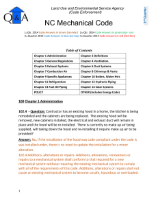 NC Mechanical Code  Land Use and Environmental Service Agency (Code Enforcement)