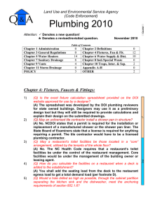 Plumbing 2010 Land Use and Environmental Service Agency (Code Enforcement)