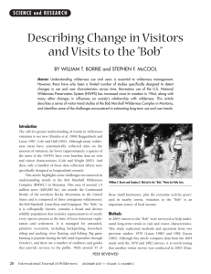 Describing Change in Visitors and Visits to the “Bob” SCIENCE and RESEARCH