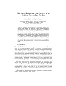 Distributed Reasoning with Conflicts in an Ambient Peer-to-Peer Setting