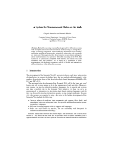 A System for Nonmonotonic Rules on the Web