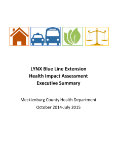 LYNX Blue Line Extension Health Impact Assessment Executive Summary